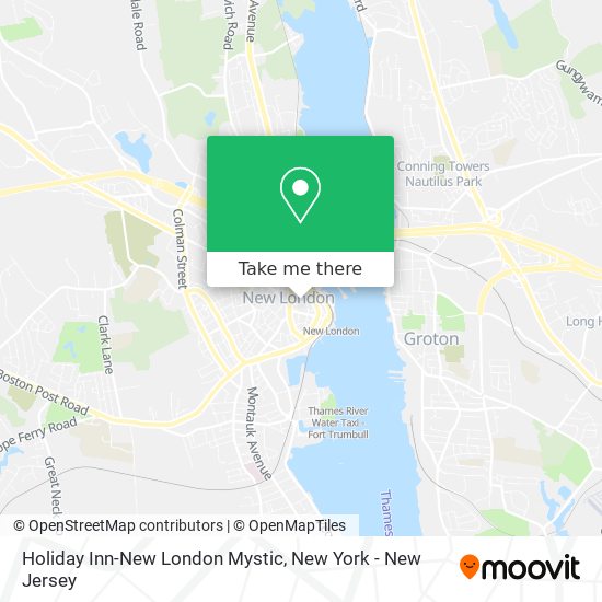 Holiday Inn-New London Mystic map