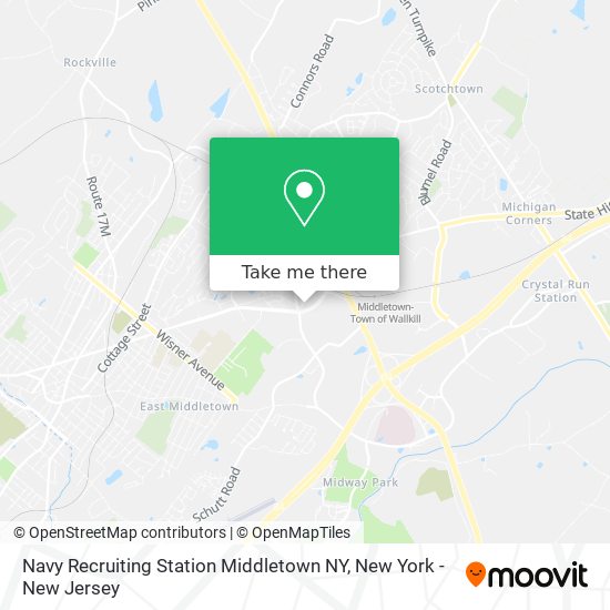 Mapa de Navy Recruiting Station Middletown NY