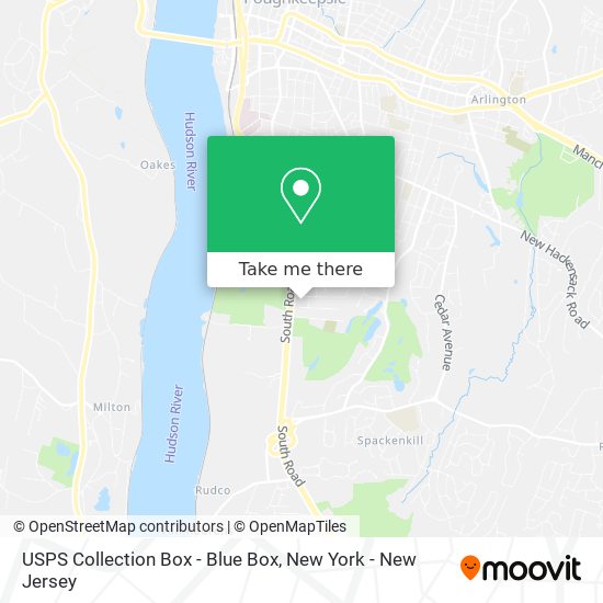 Mapa de USPS Collection Box - Blue Box