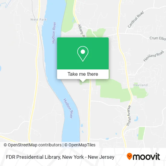FDR Presidential Library map