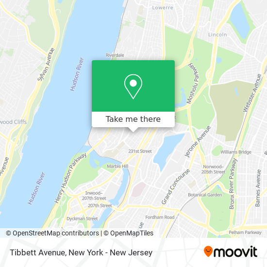 Tibbett Avenue map