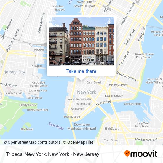 Mapa de Tribeca, New York