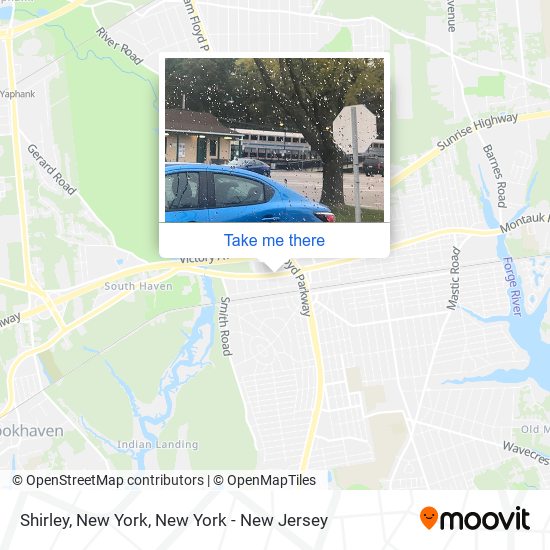 Shirley, New York map