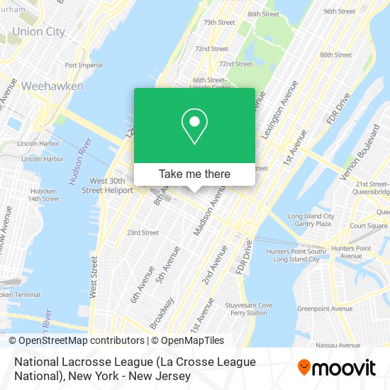 Mapa de National Lacrosse League (La Crosse League National)