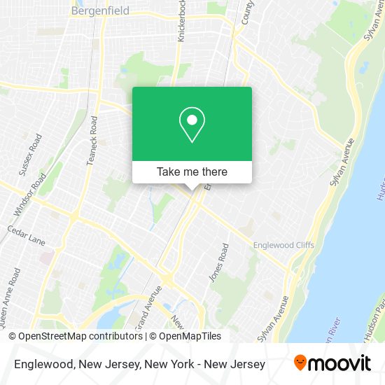 Mapa de Englewood, New Jersey
