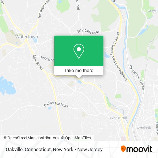 Mapa de Oakville, Connecticut