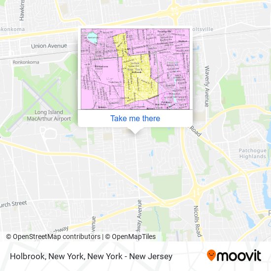 Mapa de Holbrook, New York