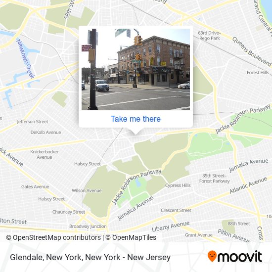 Mapa de Glendale, New York