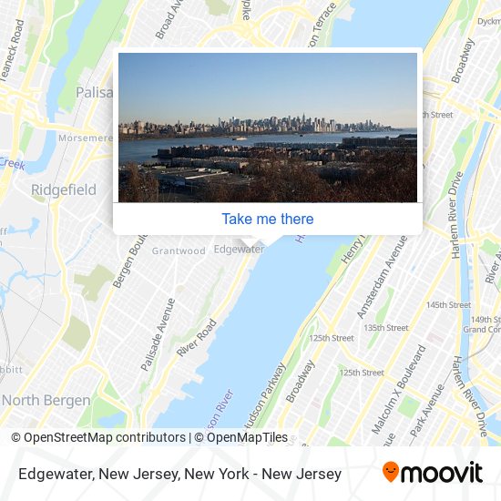 Edgewater, New Jersey map