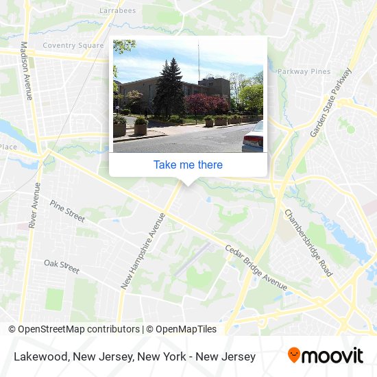 Mapa de Lakewood, New Jersey
