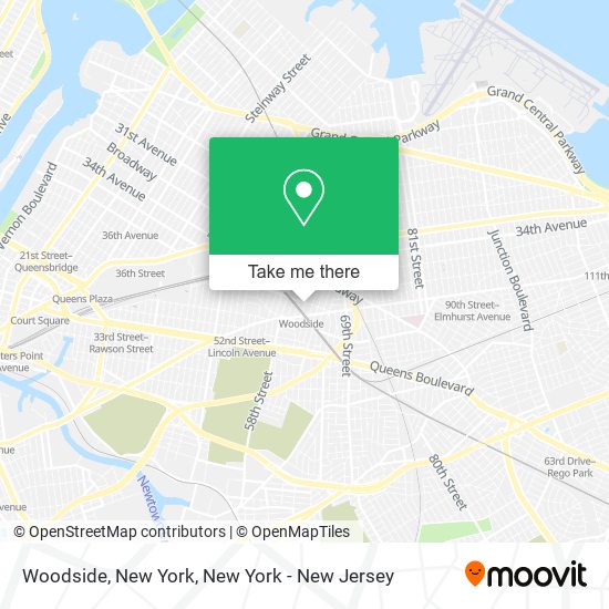 Woodside, New York map