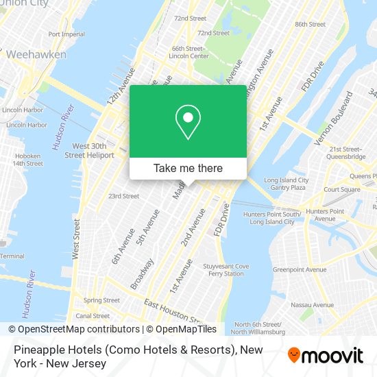Mapa de Pineapple Hotels (Como Hotels & Resorts)
