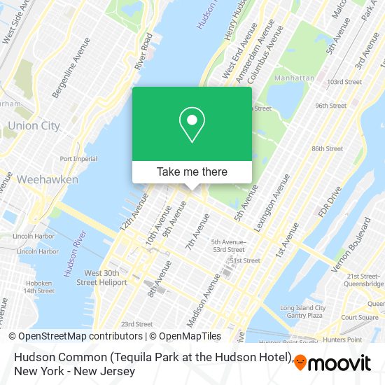 Hudson Common (Tequila Park at the Hudson Hotel) map