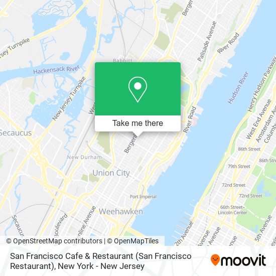San Francisco Cafe & Restaurant map