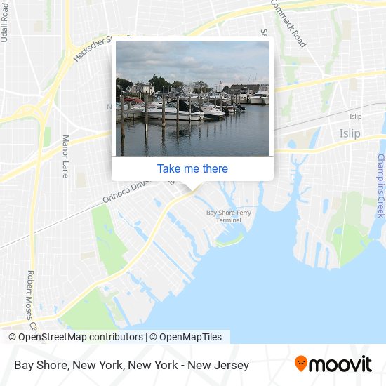 Bay Shore, New York map