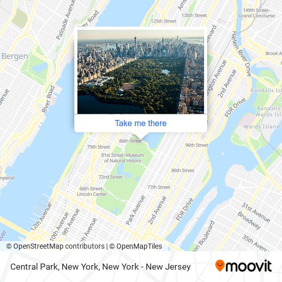 Mapa de Central Park, New York