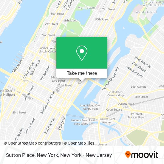 Sutton Place, New York map