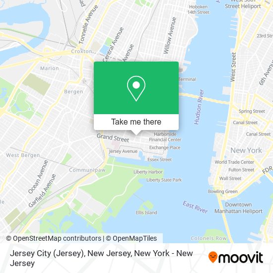 Jersey City (Jersey), New Jersey map