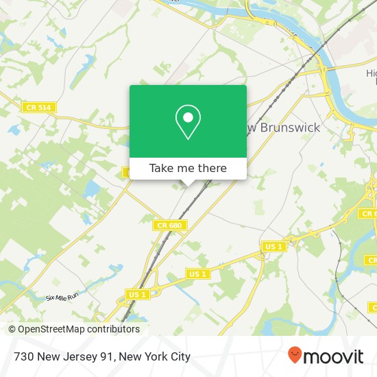 Mapa de 730 New Jersey 91