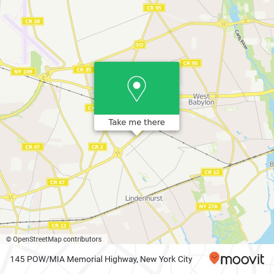 145 POW/MIA Memorial Highway map