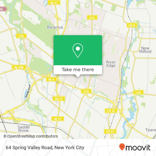 Mapa de 64 Spring Valley Road