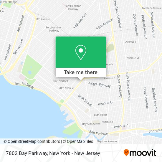 7802 Bay Parkway map