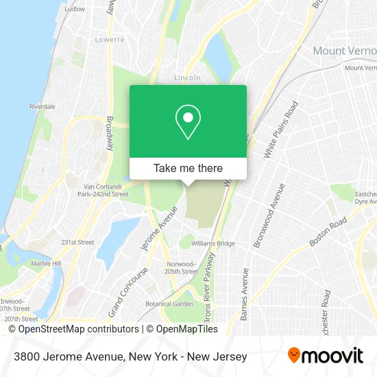 3800 Jerome Avenue map