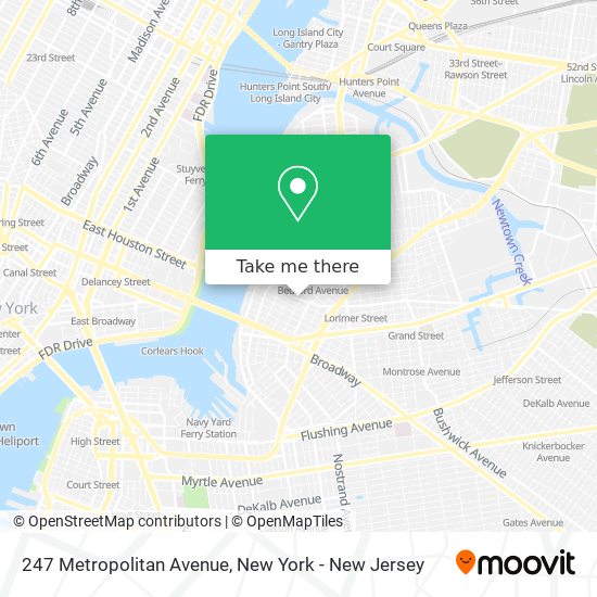 247 Metropolitan Avenue map