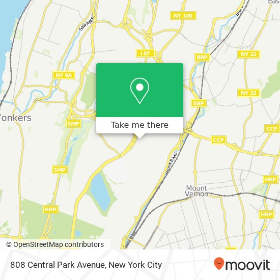 Mapa de 808 Central Park Avenue