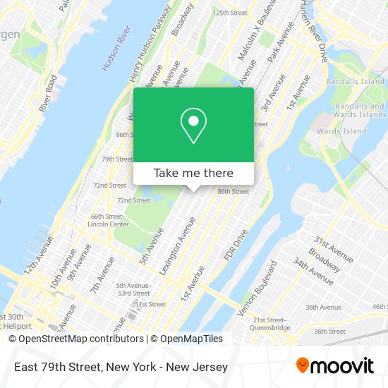 East 79th Street map
