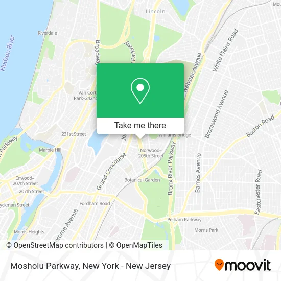 Mosholu Parkway map