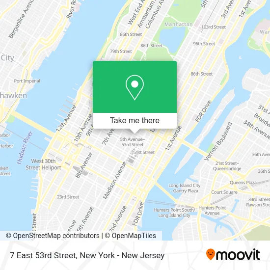 7 East 53rd Street map