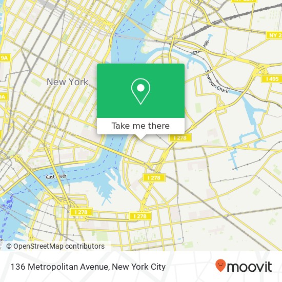 Mapa de 136 Metropolitan Avenue