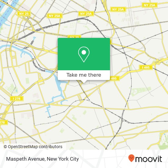 Mapa de Maspeth Avenue
