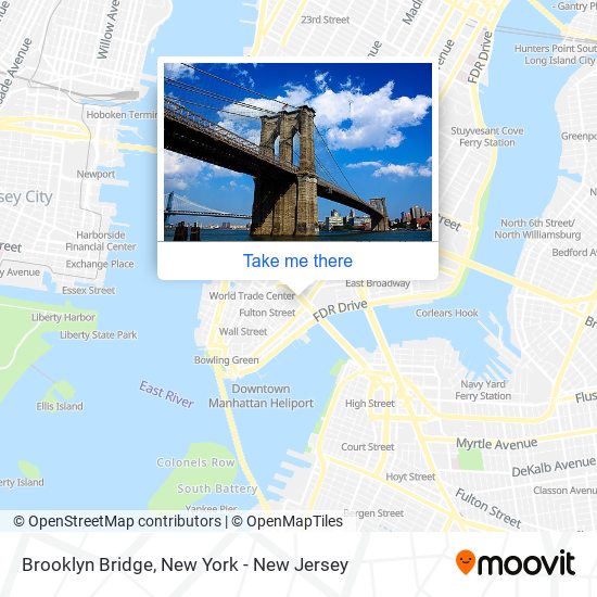Brooklyn Bridge map