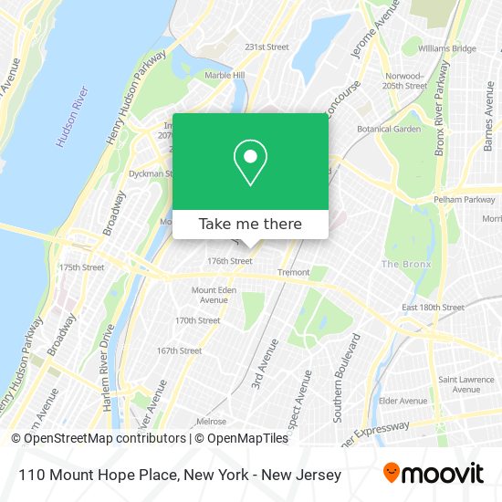 Mapa de 110 Mount Hope Place