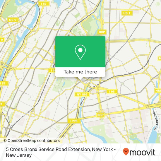 5 Cross Bronx Service Road Extension map