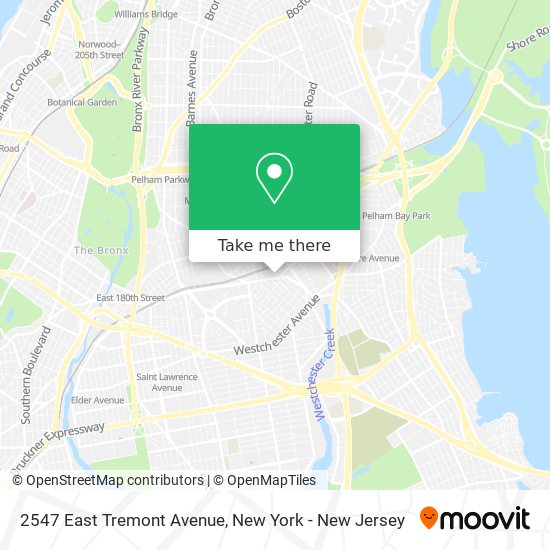 Mapa de 2547 East Tremont Avenue