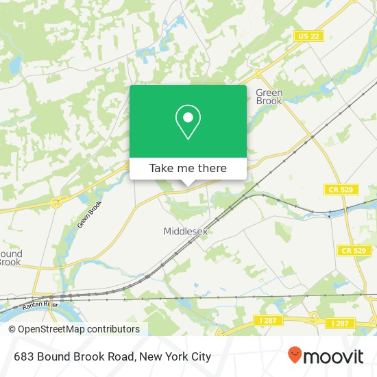 Mapa de 683 Bound Brook Road