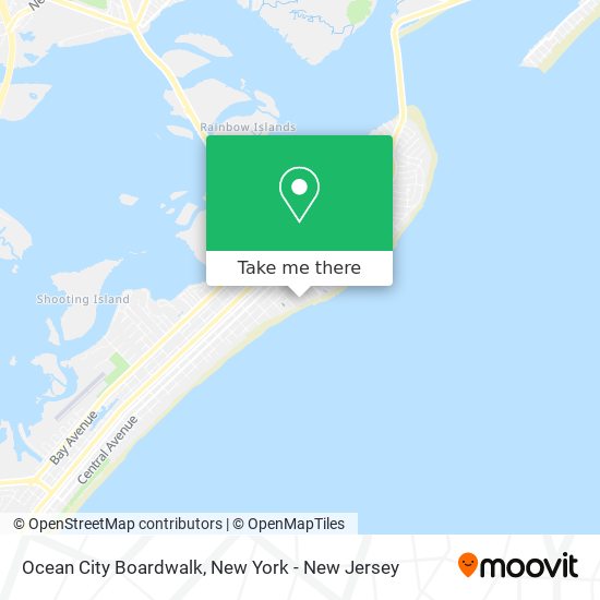 Mapa de Ocean City Boardwalk