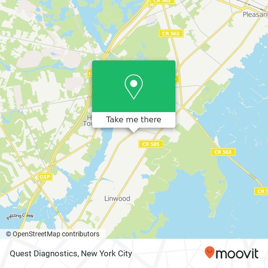 Quest Diagnostics map