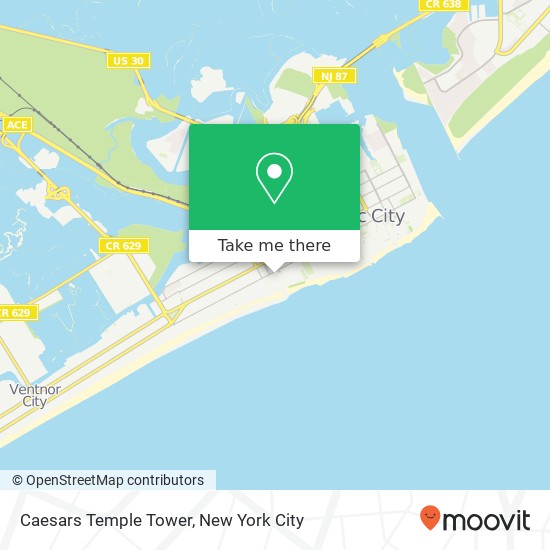 Caesars Temple Tower map