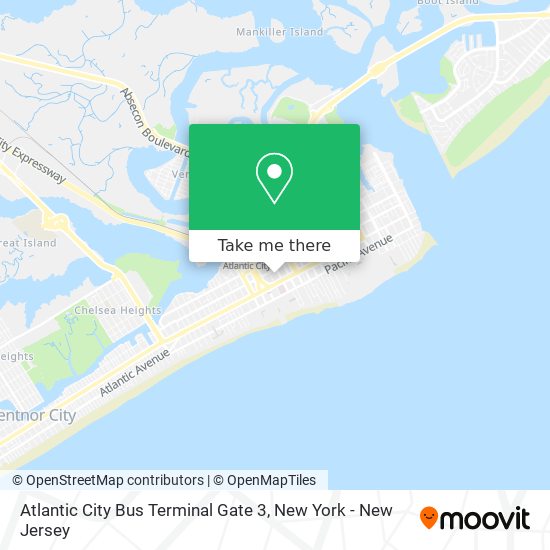 Atlantic City Bus Terminal Gate 3 map