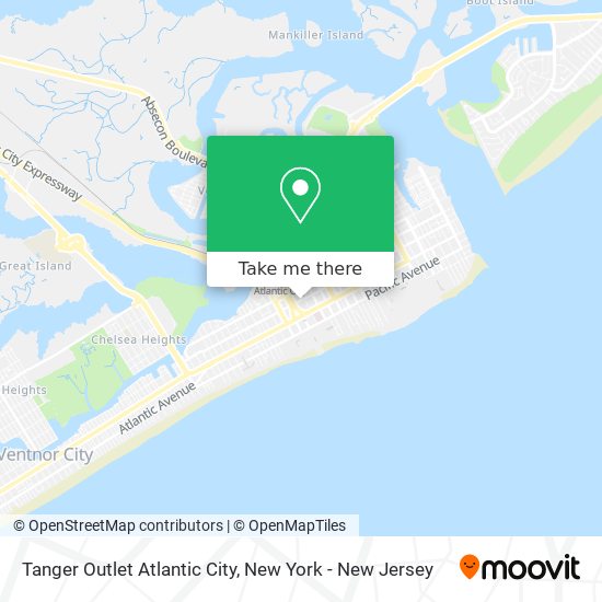 Mapa de Tanger Outlet Atlantic City