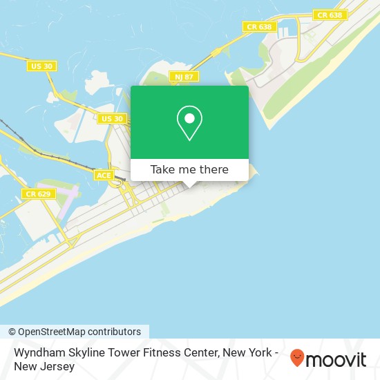 Mapa de Wyndham Skyline Tower Fitness Center