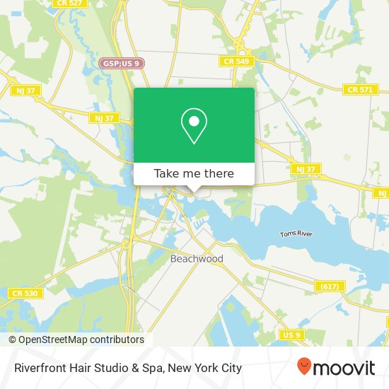 Mapa de Riverfront Hair Studio & Spa