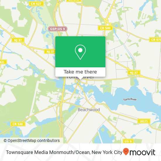 Townsquare Media Monmouth / Ocean map