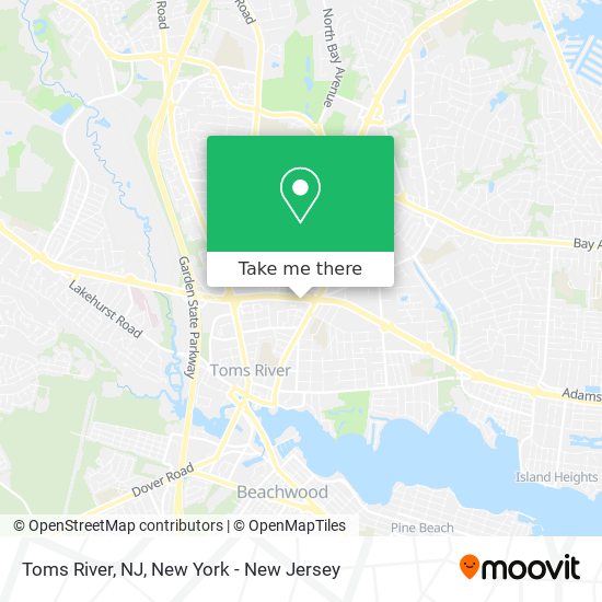 Mapa de Toms River, NJ