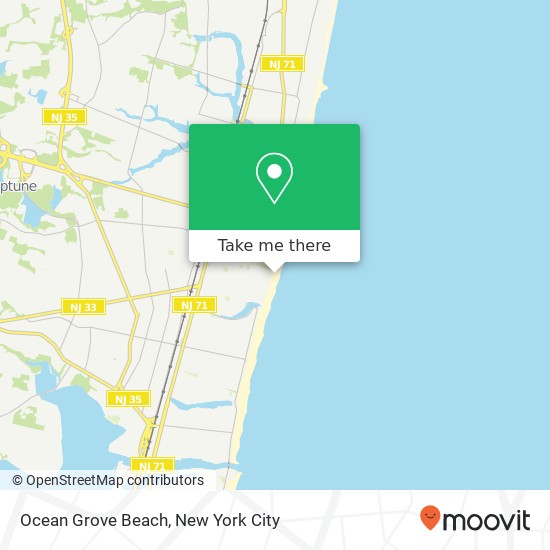 Mapa de Ocean Grove Beach