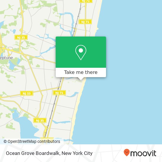 Ocean Grove Boardwalk map